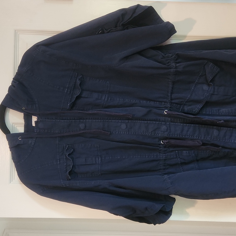 NWOT Torrid Sz 4 Navy Lightweight Shacket (Shirt Jacket) Layering Piece - Picture 3 of 10